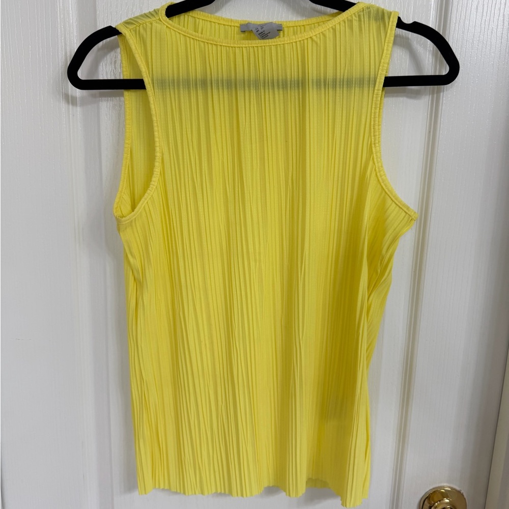 H&M Vibrant Yellow Pleated Tank Top